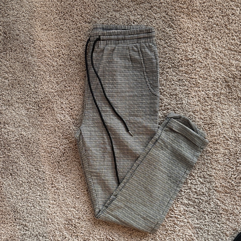 Shinestar Men's Black and White Patterned Joggers